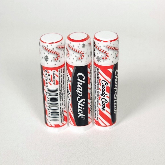 3 Pack ChapStick Candy Cane Lip Balm 0.15oz Limited‎ Edition Brand New Sealed - Picture 1 of 1